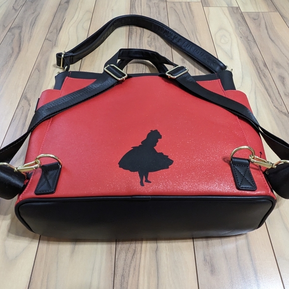 EUC! Loungefly Disney Alice In Wonderland Villians Convertible Tote Bag Backpack - Picture 11 of 16